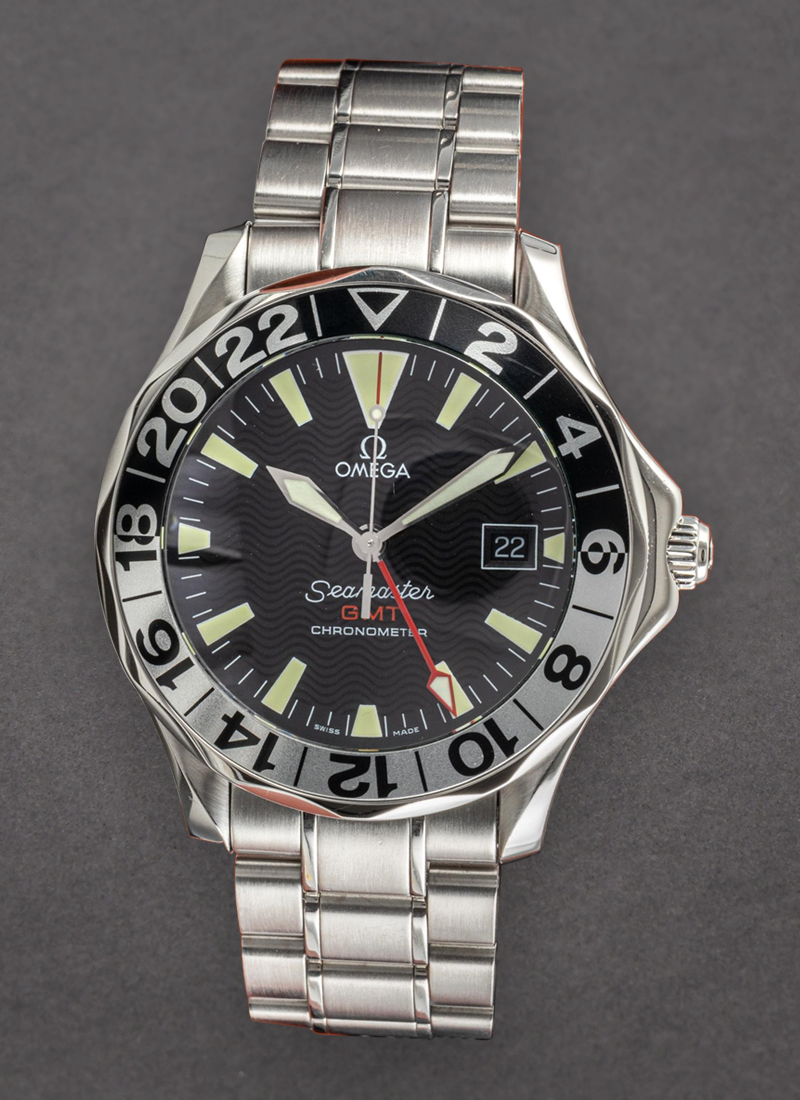 Seamaster GMT in Steel on Steel Bracelet with Black Dial 2234.50