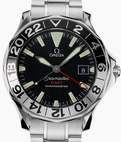Seamaster GMT in Steel on Steel Bracelet with Black Dial