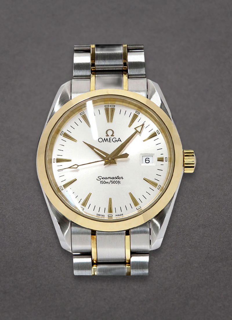 Omega Aqua Terra 36mm in Steel with Yellow Gold Bezel