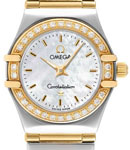 Constellation 95 in Steel and Yellow Gold with Diamond Bezel on Steel and Yellow Gold Bracelet with White MOP Dial
