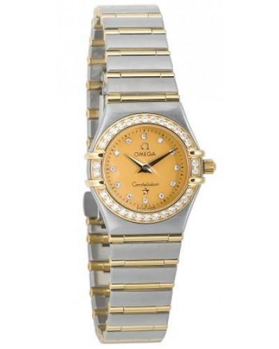 Constellation 95 in Steel with Yellow Gold Diamond Bezel on Steel with Yellow Gold Bracelet with Champagne Diamond Dial