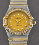 Constellation 95 in Steel with Yellow Gold Diamond Bezel on Steel with Yellow Gold Bracelet with Champagne Diamond Dial
