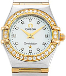 Constellation 95 Ladies in 2-Tone with Diamond Bezel on Steel and Yellow Gold Bracelet with White MOP Diamond Dial
