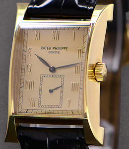 Yellow Gold Pagoda 5500 - Limited Edition - Yellow Gold In Black Alligator Strap with Silver Dial