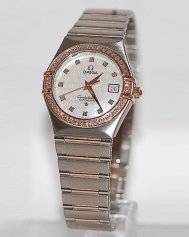 Constellation 95 in Steel with Rose Gold Diamond Bezel on Steel with Rose Gold Bracelet with MOP Diamond Dial
