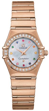 Constellation Iris 95 in Rose Gold with Diamond Bezel on Rose Gold Bracelet with White MOP Dial
