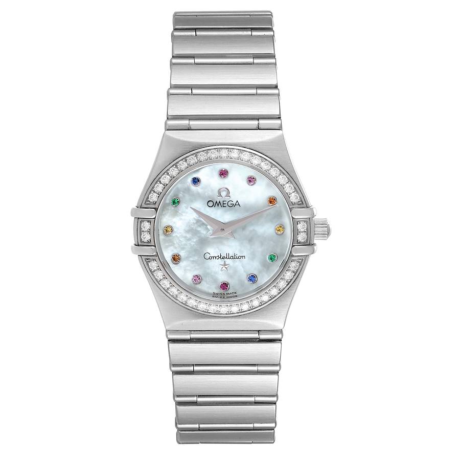 Constellation Iris My Choice in Steel with Diamond Bezel on Steel Bracelet with MOP Diamond Dial