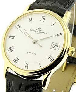 Classima Executives in Yellow Gold Yellow Gold on Strap with White Guilloche Dial 