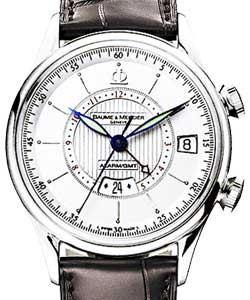 Classima Executives GMT in Steel on Brown Leather Strap with Silver Dial