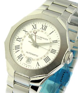 Riviera 2nd Time Zone in Steel Steel on Bracelet with Silver Dial
