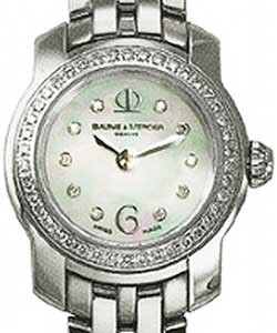 Capeland in White Gold with Diamond Bezel on White Gold Steel Bracelet with MOP Diamond Dial