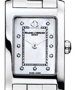 Hampton Classic in Steel Steel on Bracelet with White MOP Diamond Dial 