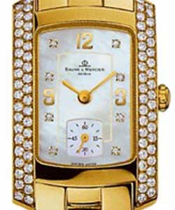 Hampton Milleis Lady's in Yellow Gold w/ Diamond Bezel Yellow Gold on Bracelet with MOP Diamond Dial