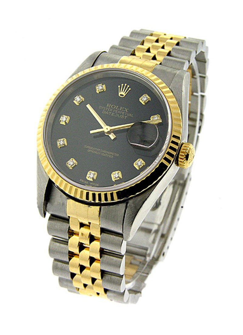 Pre-Owned Rolex 2-Tone Datejust 36mm with Yellow Gold Fluted Bezel