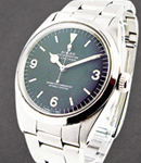 Explorer I 36mm in Steel with Smooth Bezel On Steel Oyster Bracelet with Black Dial