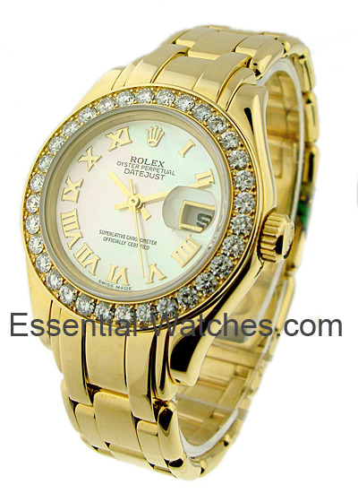 Pre-Owned Rolex Masterpiece with Yellow Gold 32 Diamond Bezel