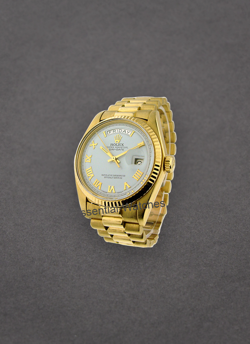 Pre-Owned Rolex President - 36mm - Single Quick - Yellow Gold - Fluted Bezel