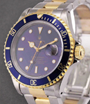 Submariner 2-Tone with Blue Bezel on Oyster Bracelet With Blue Dial ( no gold on buckle )