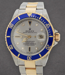 Submariner 2-Tone with Steel Serti Dial Case Has No Holes - Gold through Buckle