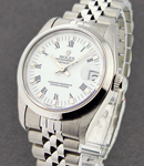  Mid Size - Datejust - Steel - Smooth Bezel Jubilee Bracelet  - White Roman Dial