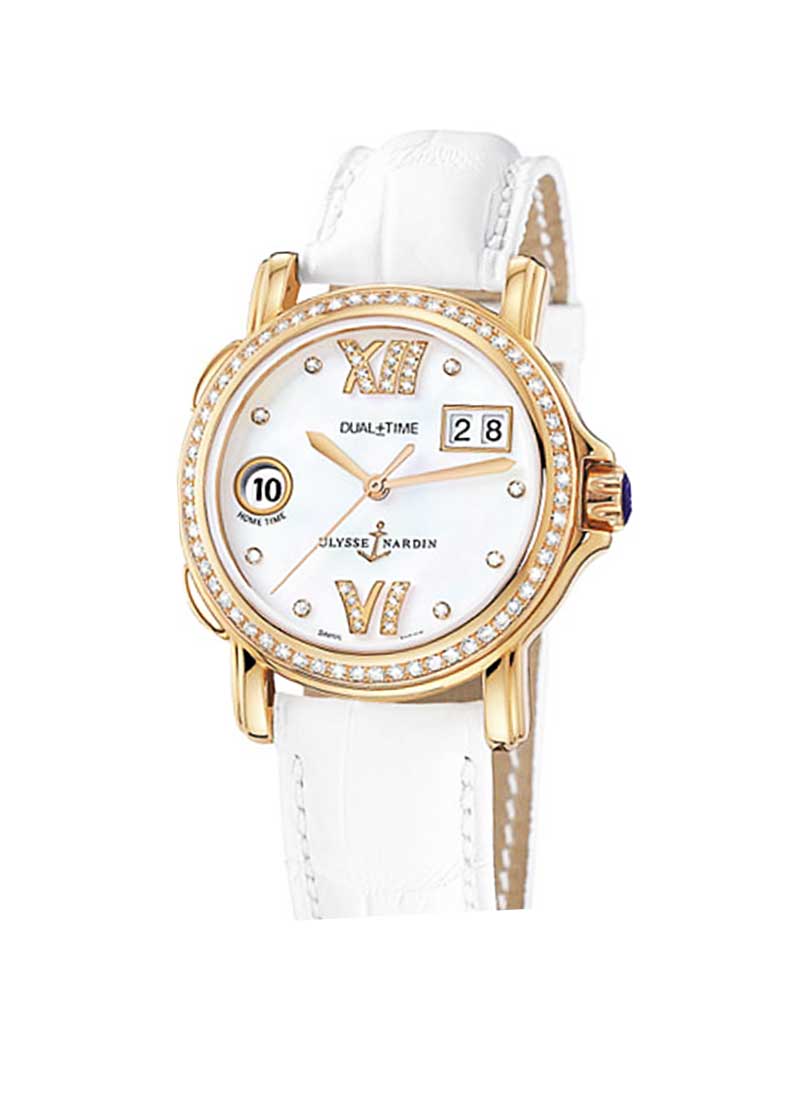 Ulysse Nardin Dual Time 37mm in Rose Gold with Diamond Bezel