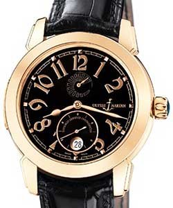 Ulysse l Chronometer in Rose Gold Rose Gold on Strap with Black Dial