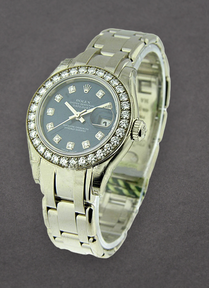 Rolex Unworn Masterpiece Lady's in White Gold with 32 Diamond Bezel