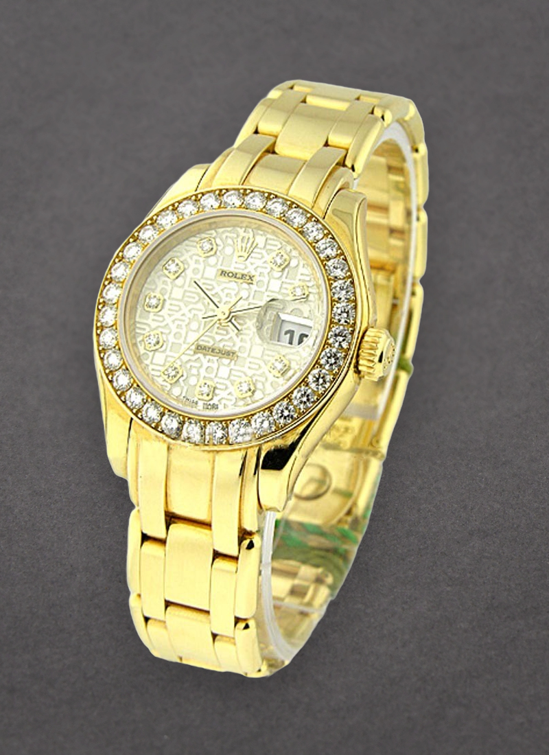 Rolex Unworn Masterpiece Lady's in Yellow Gold with 32 Diamond Bezel