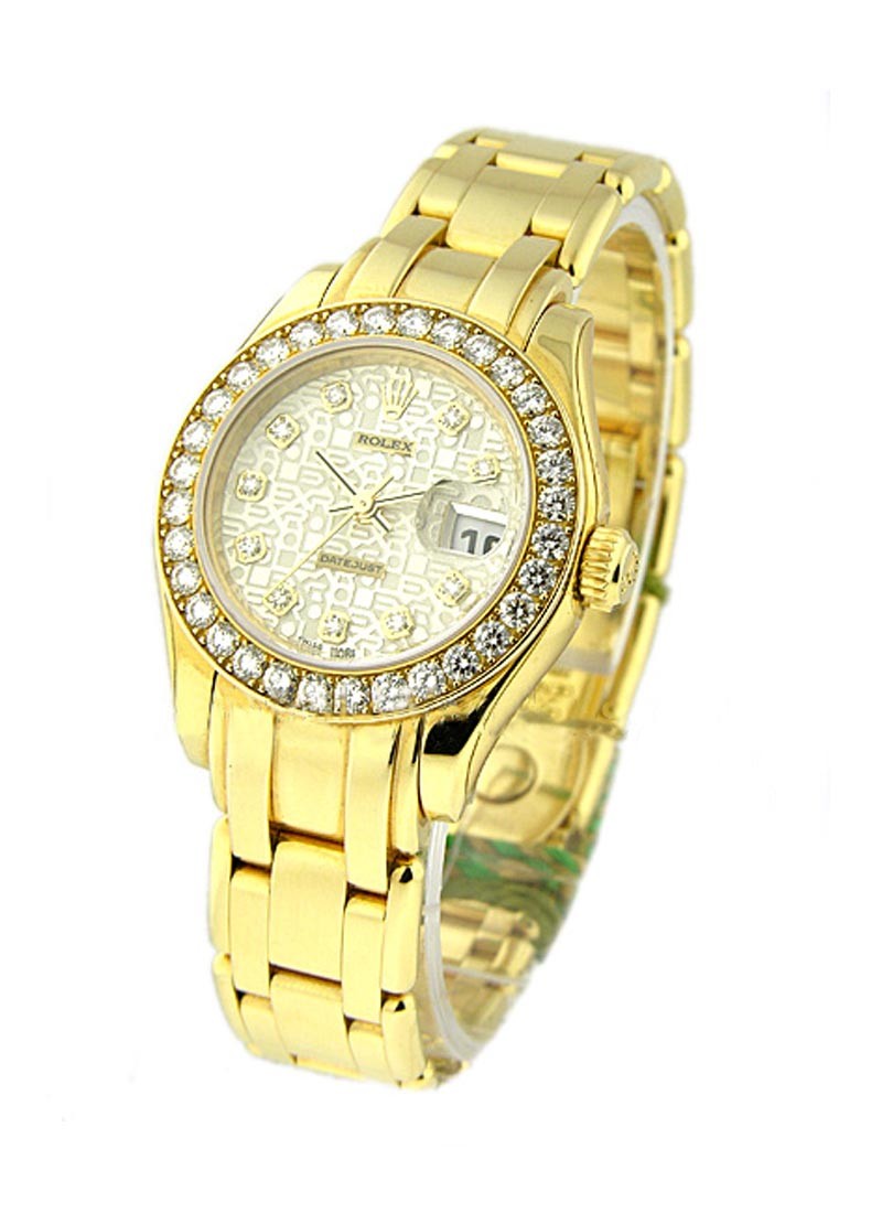 Rolex Unworn Masterpiece Lady's in Yellow Gold with 32 Diamond Bezel