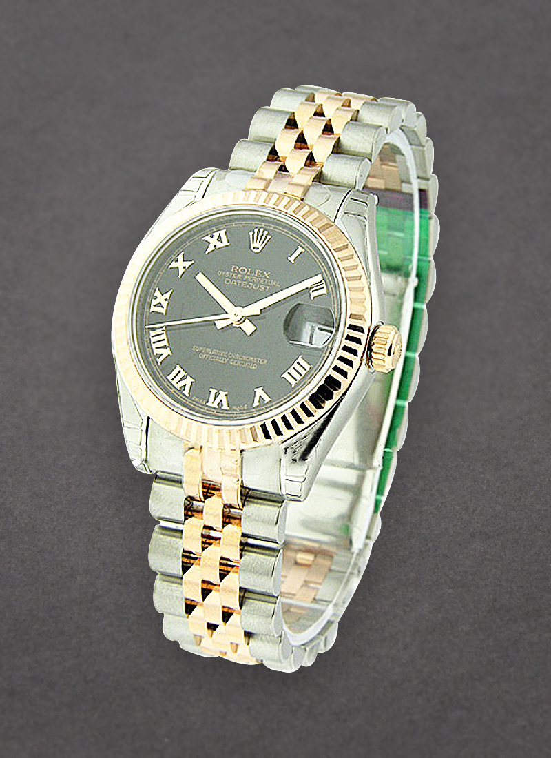 Rolex Unworn Datejust in Steel with Rose Gold Fluted Bezel