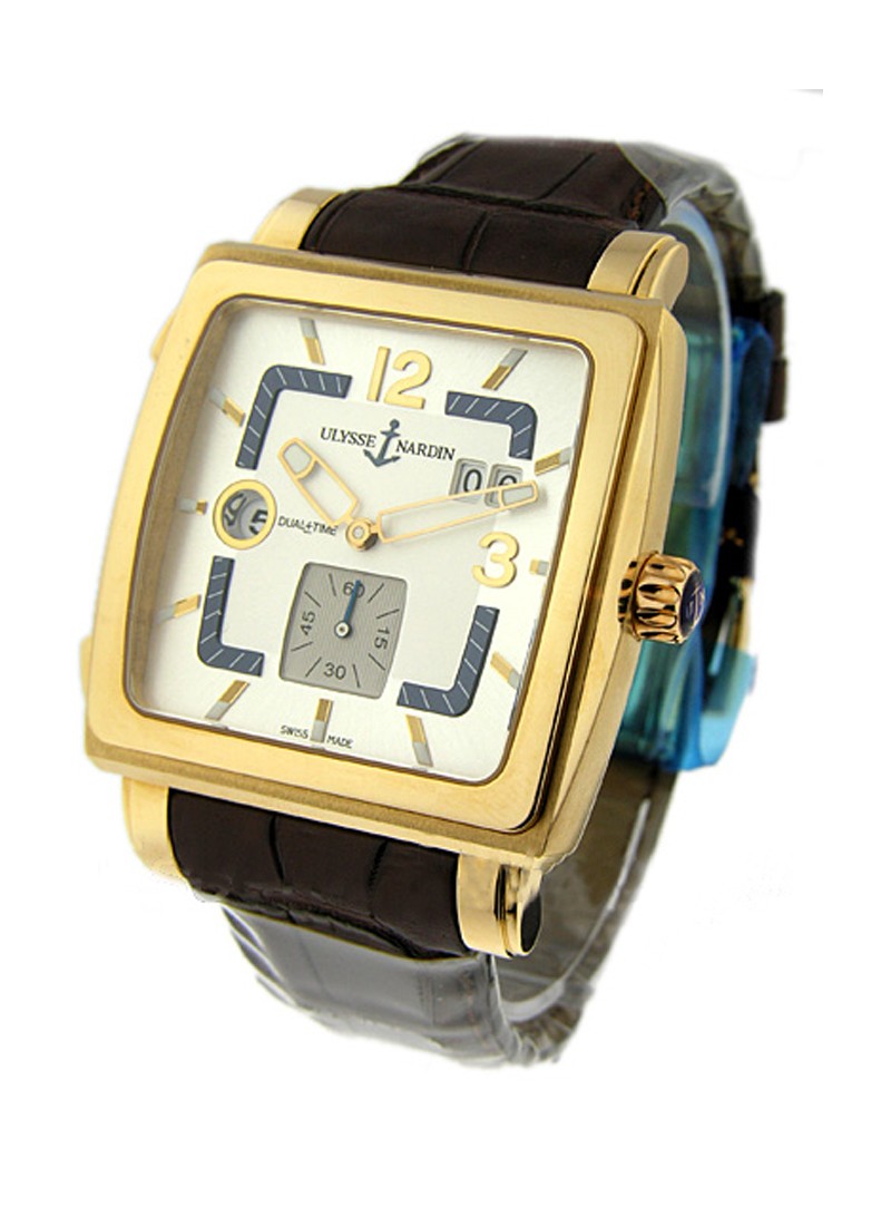 Instrumento Doppio A limited edition yellow gold reversible chronograph  square shaped wristwatch with date, Circa 2000, Fine Watches, 2021