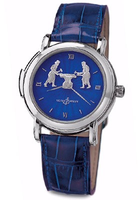 Forgerons Minute Repeater Platinum on Strap with Blue Dial 