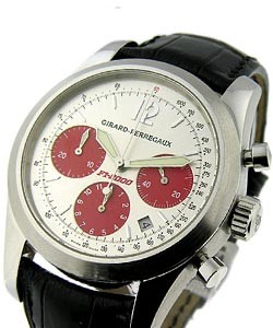 Ferrari Chronograph F1 2000 Steel on Strap with Red Subdials