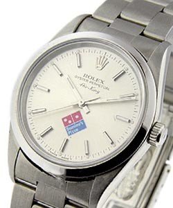 Air-King with Domino's Logo in Steel on Steel Oyster Bracelet with Smooth Bezel