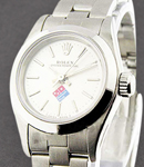 Oyster Perpetual No Date Lady's with Steel Smooth Bezel on Oyster Bracelet with Silver Index Dial