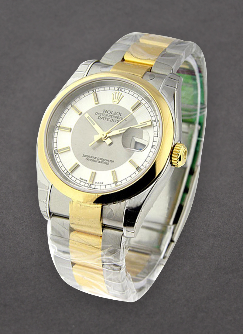 Rolex Unworn Datejust 36mm in Steel with Yellow Gold Smooth Bezel