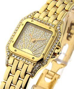 Yellow Gold PANTHER  Small Size - Factory Diamond Case and Dial 