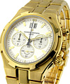Overseas Chronograph - Old  Style Yellow Gold on Bracelet with Silver Dial