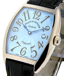 Cintre Curvex - Lady's Large Size White Gold with Blue Dial 