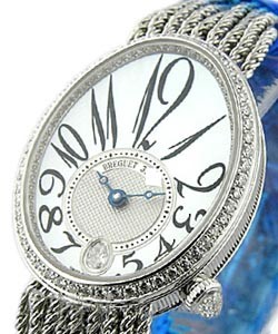 Queen of Naples with Chain Bracelet White Gold - Diamond Case - Extremely Rare Watch
