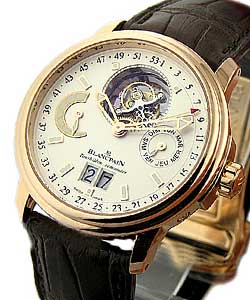 Leman Tourbillon with Power Reserve 40mm Automatic in Rose Gold-  Limited Edition on Brown Crocodile Leather Strap with Cream Dial