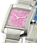 Tank Francaise Small Size in Steel - Limited Edition  on Steel Bracelet with Pink Dial