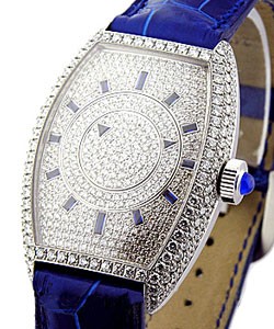 Double Mistery - Pave Diamond Dial  5850 Size - White Gold on Strap