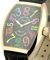 Men's Crazy Hours Color Dreams 7851 Size - Rose Gold on Strap with Black Dial