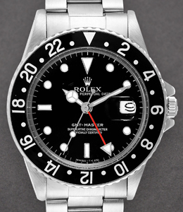 GMT-MASTER - Steel on Oyster Bracelet with Black Dial