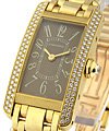 Lady's Size - Tank Americaine on Bracelet Factory 2-Row Diamond Case - Brown Dial