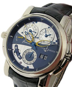 Sonata Cathedral Men's Automatic in White Gold White Gold on Strap with Blue Dial