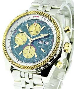 Bentley GT Chronograph - 688 2-Tone Head on Bracelet  with Green Dial 