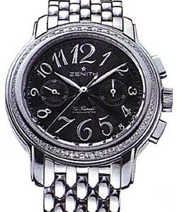 Chronomaster Star in Steel with Diamond Bezel on Steel Bracelet with Black Dial