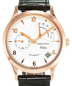 Class Elite Reserve de Marche inRose Gold on Black Alligator Leather Strap with Silver Dial